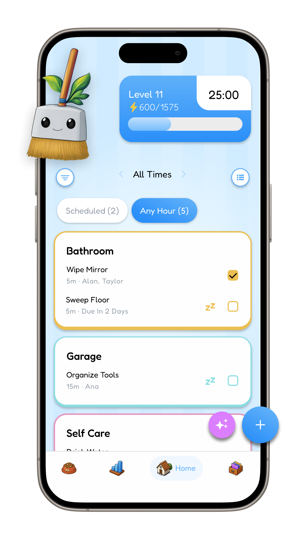 Chore Focus App on Mobile Phone