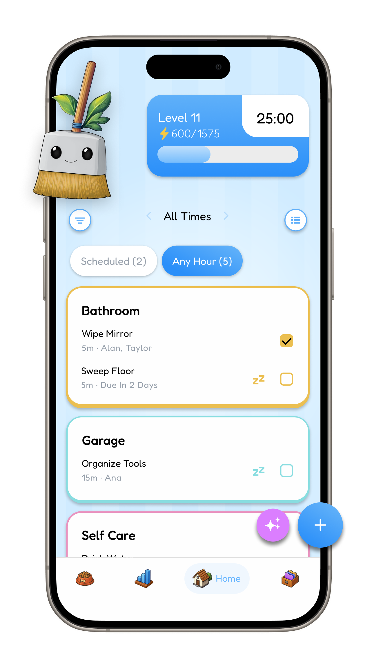 Chore Focus App on Mobile Phone